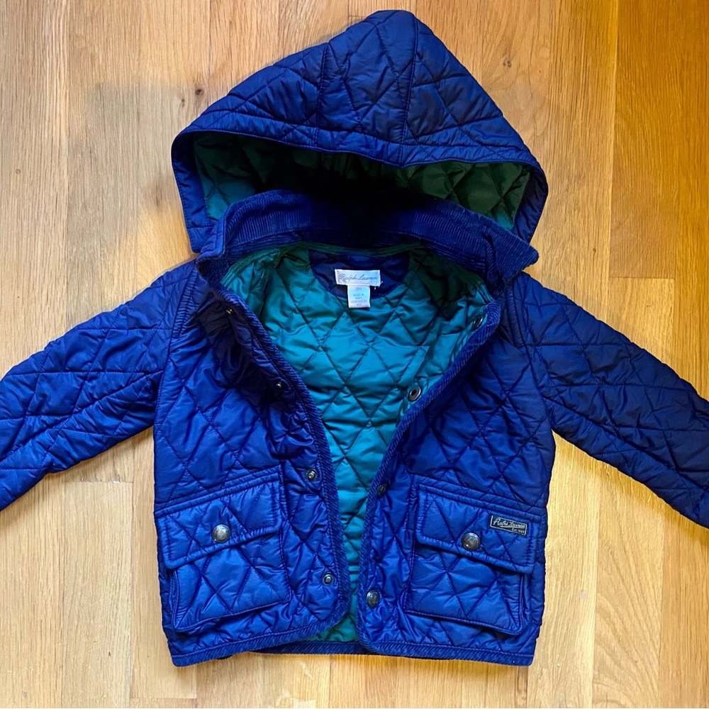 Ralph Lauren Navy Quilted Jacket with Hood